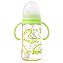Rikang Zhenmei Baby Bottle Discovery Model Wide Mouth Handle PPSU Baby Bottle 180 330ml with Gravity Ball Anti-Blowing 391