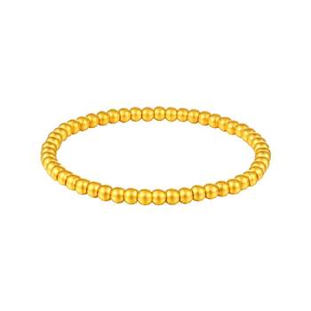 Mengjinyuan sand surface round beads pure gold chain gold bracelet