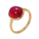 18k gold large ruby ring for mom