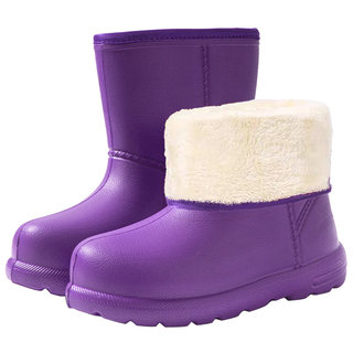 加绒保暖雨鞋女款雪地靴冬季2025新款防水防滑厚底成人女士水棉鞋