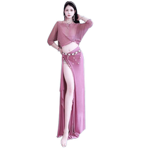 Belly dance practice clothing 2024 summer two-wear waistcoat apron suit oriental dance childrens performance clothing practice clothing