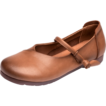 Chaussures pour mère à semelles souples en cuir véritable chaussures simples respirantes sandales confortables chaussures en cuir dâge moyen chaussures pour femmes dâge moyen et âgées nouveaux styles de printemps et dautomne