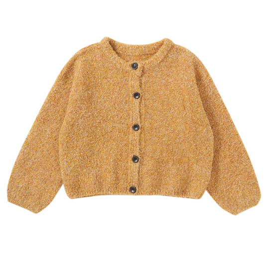 LAMC original slim autumn and winter loose lazy style round neck knitted short sweater cardigan top coat trendy women's style