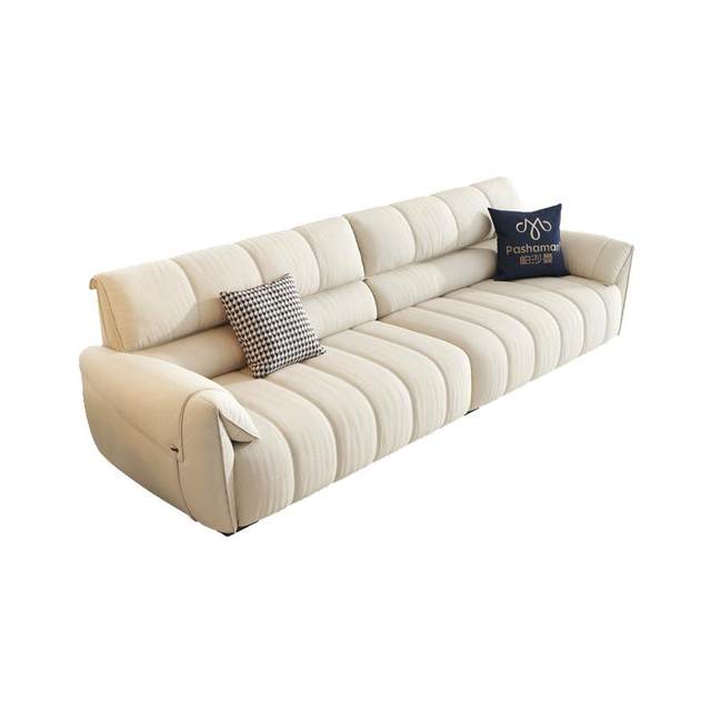 Pashaman Creamy Piano Key Fabric Sofa