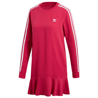 Adidas/阿迪达斯正品春季女子运动圆领长袖休闲连衣裙DV0856