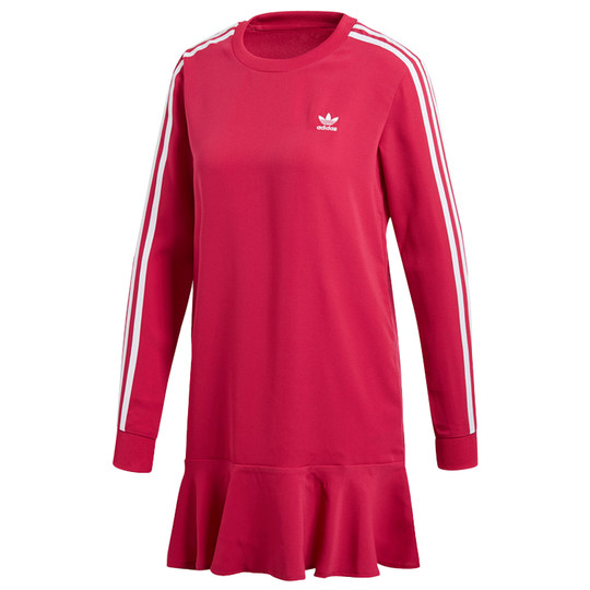 Adidas/阿迪达斯正品春季女子运动圆领长袖休闲连衣裙DV0856