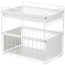 (Self-operated) Shuangshan kitchen sink storage rack pull-out dish and spice storage cabinet pull basket layered rack