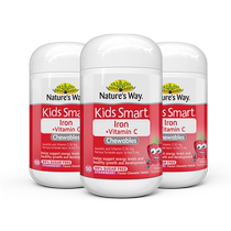 (Self-operated) Australian Jasmin childrens iron supplement tablets little red-faced baby vitamin vc without anemia 50 tablets * 3 bottles