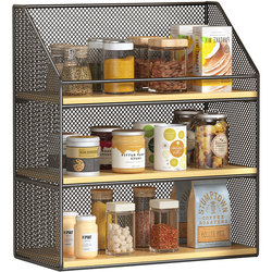 Kitchen Multi-Layer Storage Rack, High-End Condiment Storage Rack, Soy Sauce and Vinegar Seasoning Bottle Storage Rack, Desktop Storage Shelf