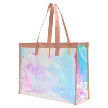 Swimming bag women's wet and dry separation waterproof transparent pvc sports fitness portable beach bag swimsuit equipment storage bag