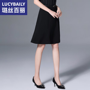 高端职业套装女裙装夏季面试商务正装气质黑色短袖衬衫套裙工作服