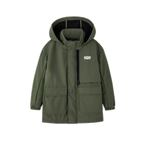 (Self-operated) Levis Levis childrens clothing childrens casual workwear windbreaker boys fashion hooded velvet jacket