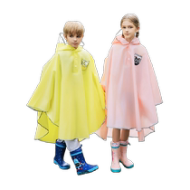 Mumeng childrens raincoat boys and girls full-body rainproof belt with school bag special poncho for primary and secondary school students to go to school