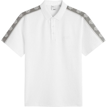 GXG Men's White Splicing Design Trendy Short-Sleeved POLO Shirt 2023 Autumn New Product GEX12423693