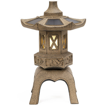 Jiangxinfang chinese solar garden landscaping stone lamp