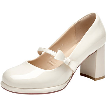 Dadong casual thick heel round-headed women's single shoes strap