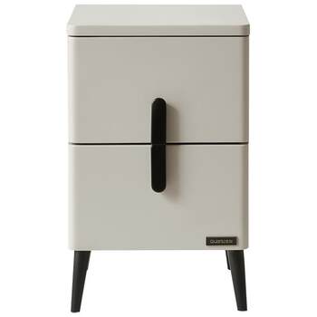 Quanyou Home Modern Simple Double-layer Table Bedside Table Small Apartment 2024 New Storage Bedside Table 129560XJ