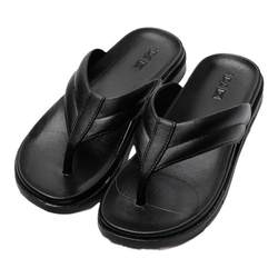 Back to men's slippers Xiawai wearing outdoor anti -sliding and odor -proof beach shoes human character drag trend casual sandals sloping slippers