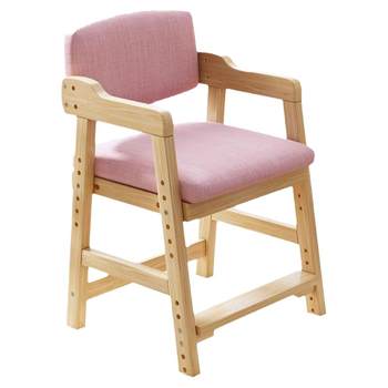 Children's learning chair solid wood liftable work backrest chair