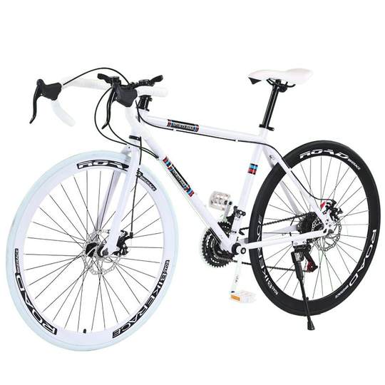 Curved handlebars, variable speed, dead-speed bicycle, solid tire, live speed bike