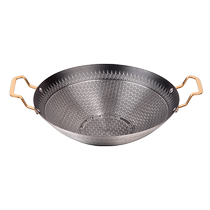 Non-stick dry boiler commercial small hot pot round bottom alcohol stove household stainless steel pot restaurant spicy hot pot