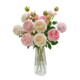Simulated roses and fake flower bouquet decorations
