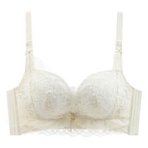 Catman underwear for women with small breasts gathering side breasts anti-sagging no rims hole cup lace summer thin bra