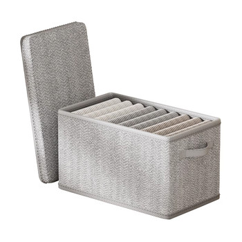 Foldable storage box with lid clothes and clothing finishing box