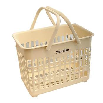 Dormitory bath basket cream color large capacity