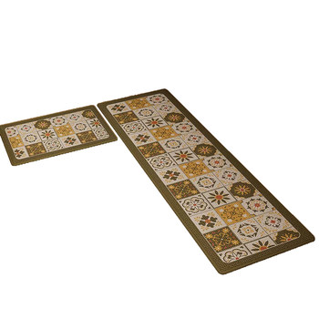 Kitchen anti-oil floor mat, absorbent foot mat, stain-resistant, anti-slip, anti-fall mat, woven mat, bathroom door carpet