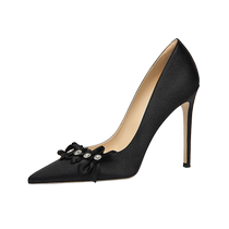 Lily Wei black commuter high-heeled shoes royal style style shoes autumn new large size 41-43 fashion women