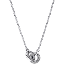 Chinese Valentines Day gift] Pandora Pandora intertwined Pavé pavé pendant necklace neck accessories new classic niche