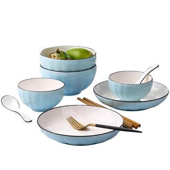 Dish set household japanese tableware creative ceramics