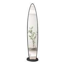 Full-body dressing floor-to-ceiling mirror can be rotated and moved into the doorway clothing store coat rack mirror integrated fitting mirror