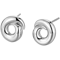 Bai Lan Bagel Earrings Feminine Simple Niche Design Light Luxury Earrings 925 Silver Earrings ED3533