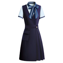 Summer professional suit for women fashionable temperament slim vest skirt oral front desk work clothes kindergarten teacher work clothes