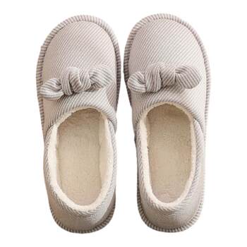 Confinement shoes for women with bows with non-slip and simple and sweet