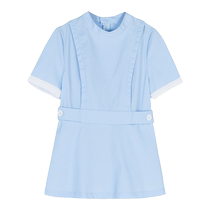 Nurse Uniform Womens Long Sleeve Summer Round Neck Split Suit Short Sleeve Beauty Salon Oral Dental Hospital Nurse Work Uniform