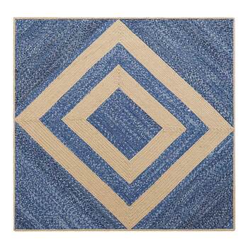 Hand-woven jute cotton living room rug in high-end style customization