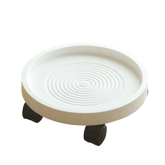 Steel reinforced mobile flower pot tray is breathable and not stuffy
