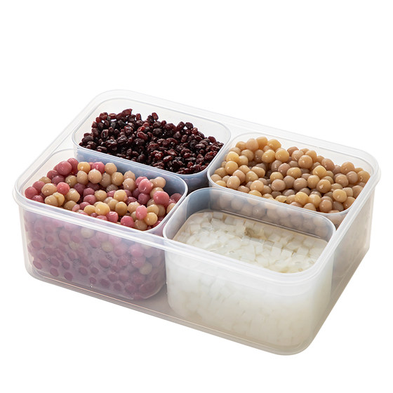 
Ice powder stall tool full set of ingredients box small material box fruit fish display special box commercial seasoning storage box