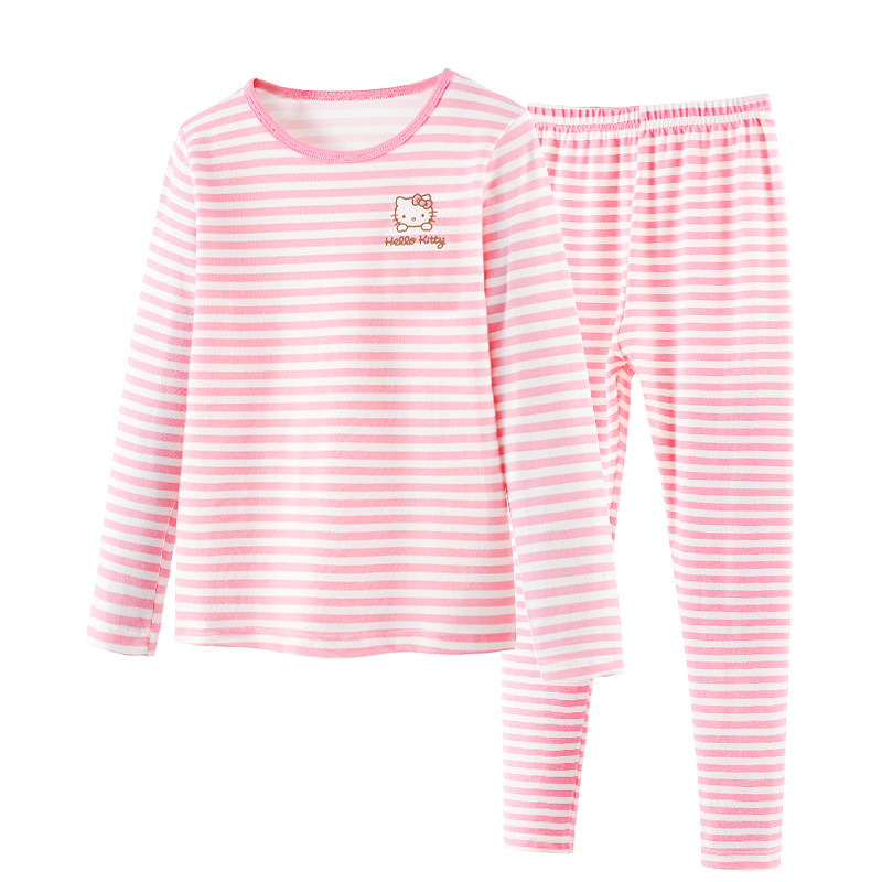 Hello Kitty autumn women's pure cotton antibacterial anti-mite underwear set