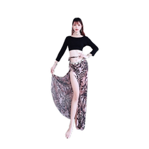 Baiya Qianhui belly dance practice clothes new oriental dance suit modal black top BAO WEN hip scarf group suit