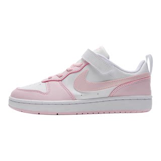 Nike nike pink and white contrast casual shoes children's shoes winter new court borough sports shoes sneakers trend