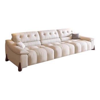 Cream chenille velvet electric functional sofa