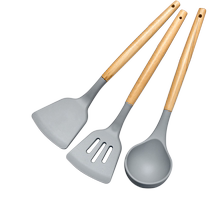 Silicone spatula for non-stick pans special cooking spatula household frying spoon food grade high temperature resistant kitchen utensil set 1102