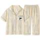 Couple pajamas for women in summer pure cotton short-sleeved trousers set