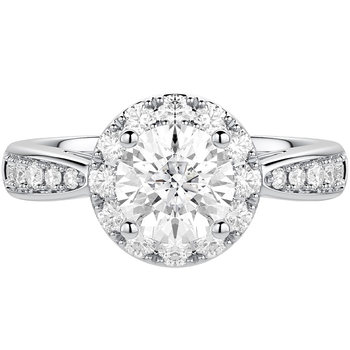 Deino sterling silver artificially cultivated diamond ring proposal wedding ring diamond ring flower