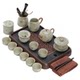 New Ru kiln ຄົບຊຸດຂອງຊຸດຊາ kung fu ສໍາລັບການຕ້ອນຮັບຫ້ອງການ