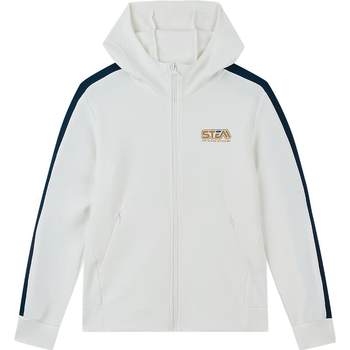 ເສື້ອເຊີດເສື້ອກິລາ 361 ຜູ້ຍິງ 2023 ພາກຮຽນ spring hooded cardigan sweater short-sleeved casual top